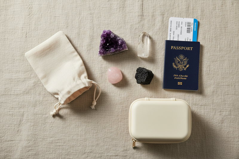 How to Travel with Crystals: TSA, Storage, and a Honest Travel Kit