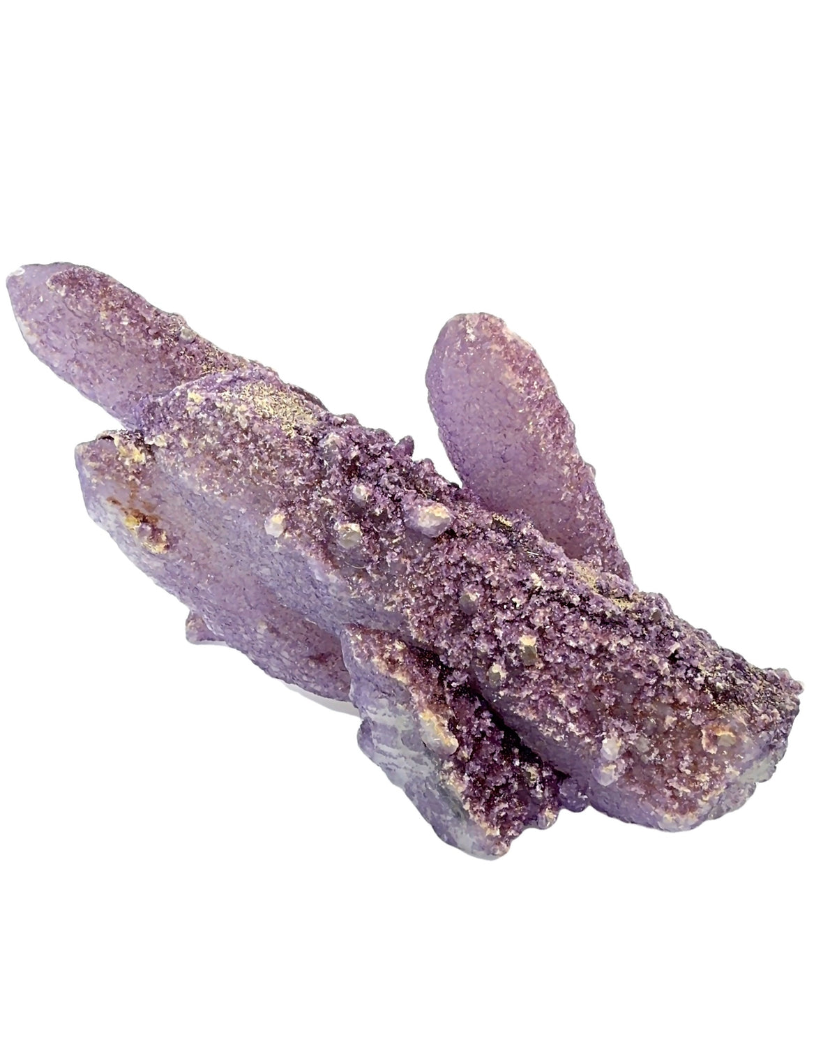Fluorite coated candle Quartz from Mongolia