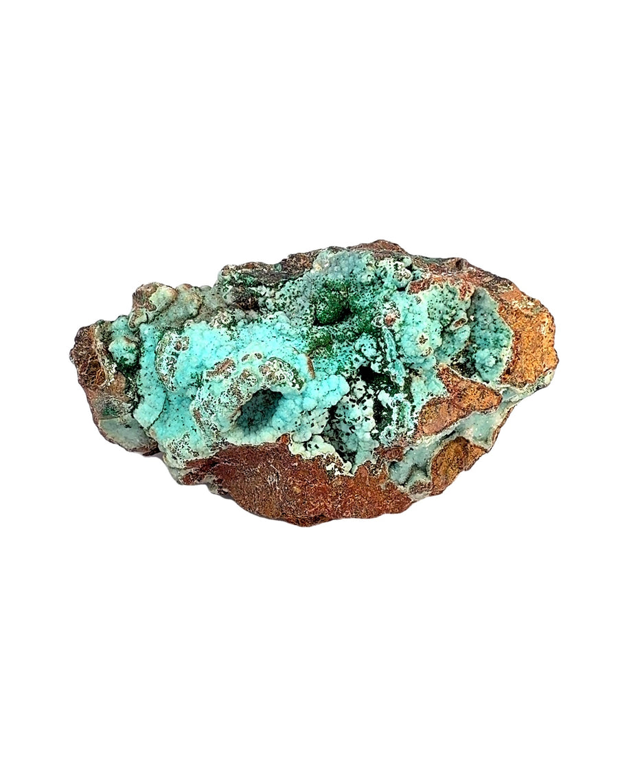 Gem Silica and Brochantite on Matrix