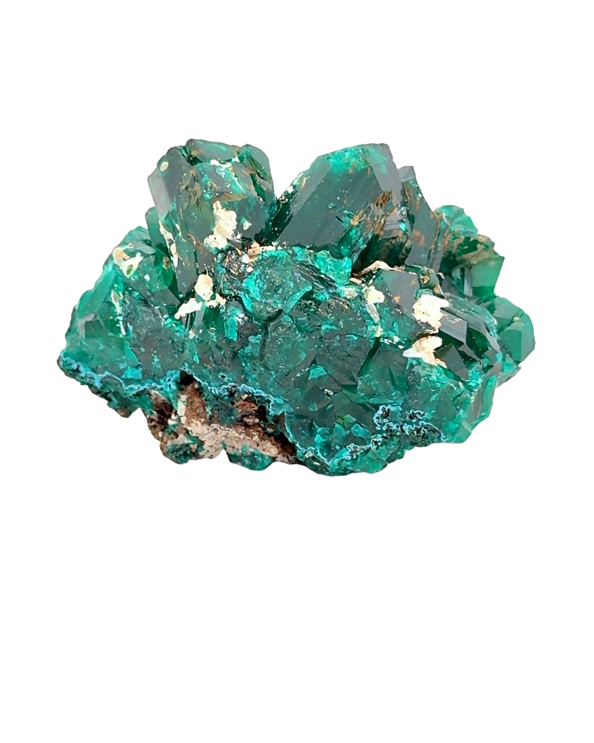 Dioptase Crystal Cluster on Matrix