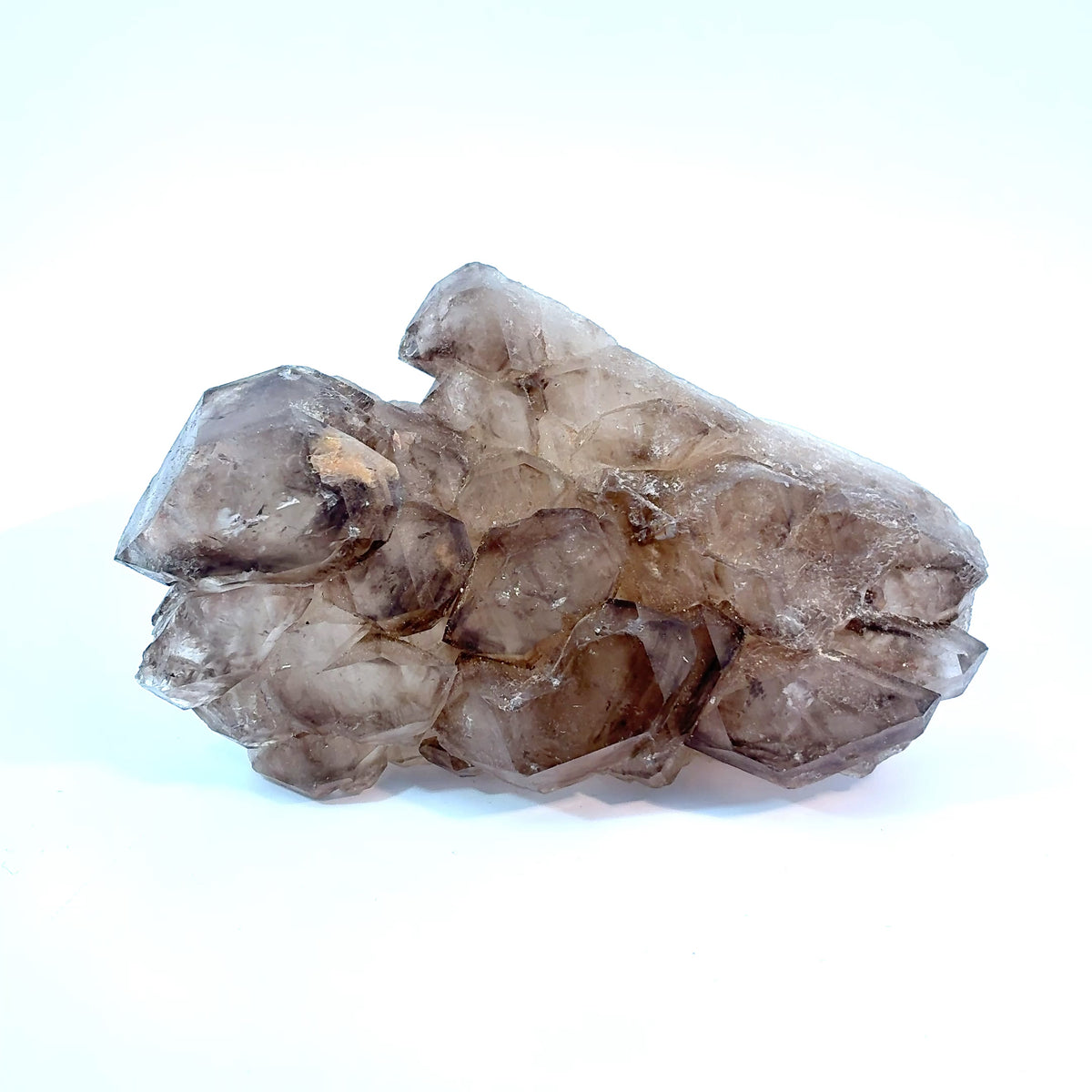 Natural Brazilian Elestial Smoky Quartz crystal specimen, 138.5 grams, measuring 90 x 59 x 26 mm