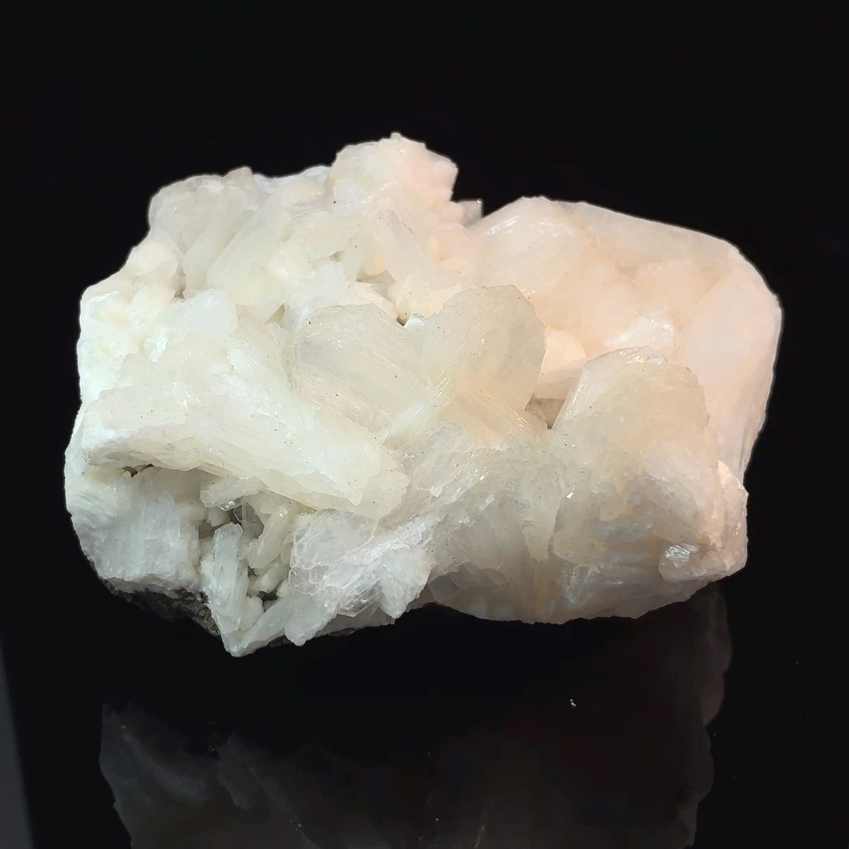 Natural Apophyllite with Stilbite crystal mineral specimen from India, 320 grams, measuring 87 x 76 x 49 mm