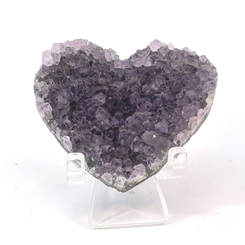Druzy Amethyst Heart – Natural Brazilian Crystal Carving, 23.8g