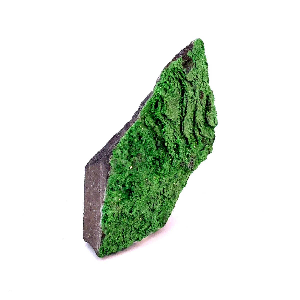 Natural Uvarovite Green Garnet druzy mineral specimen from Russia, 12.5 grams, 40 x 20 x 8 mm