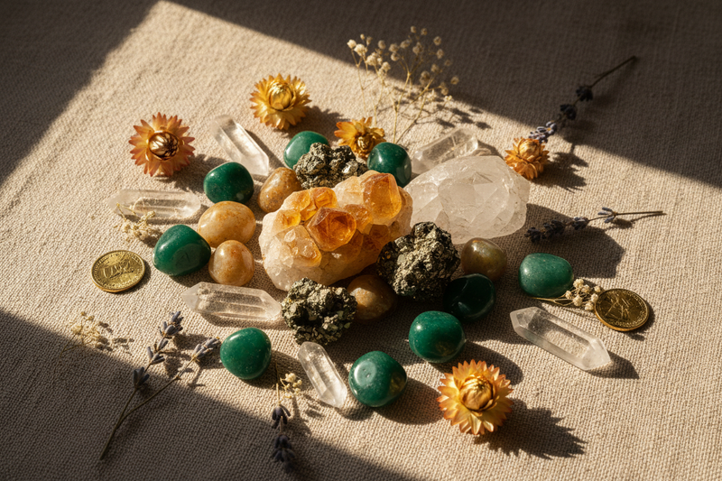Crystals for Abundance: The Honest Version