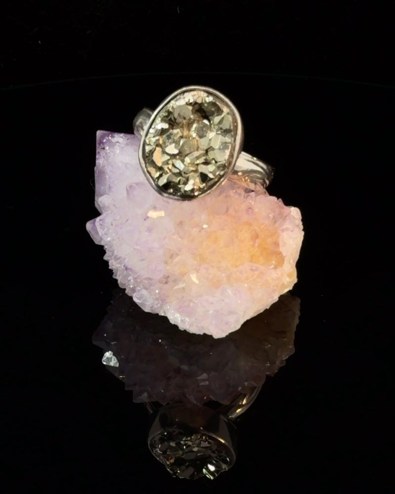 Raw Pyrite Ring