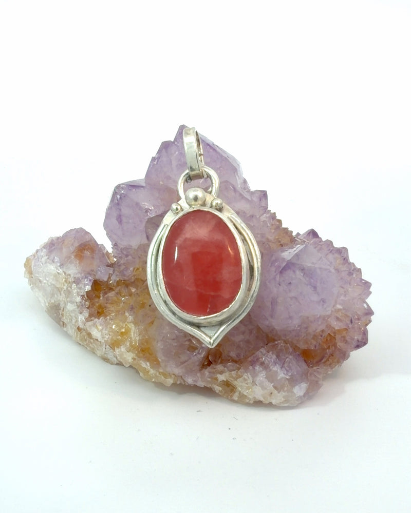 Silver Bezel-Set Amethyst Pendant
