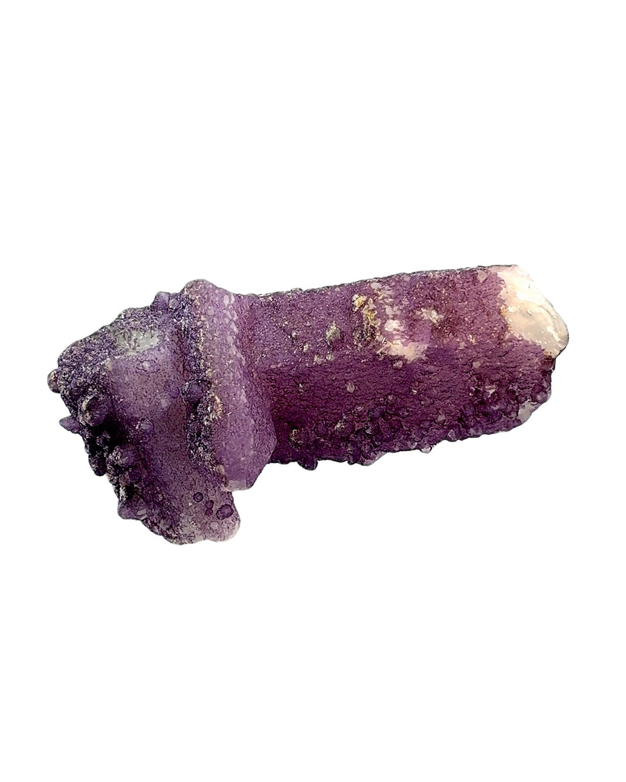 Fluorite on candle Quartz Mineral Specimen