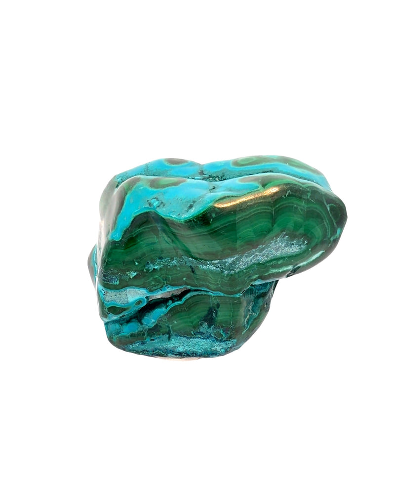 Polished Chrysocolla and Malachite Mineral Specimen