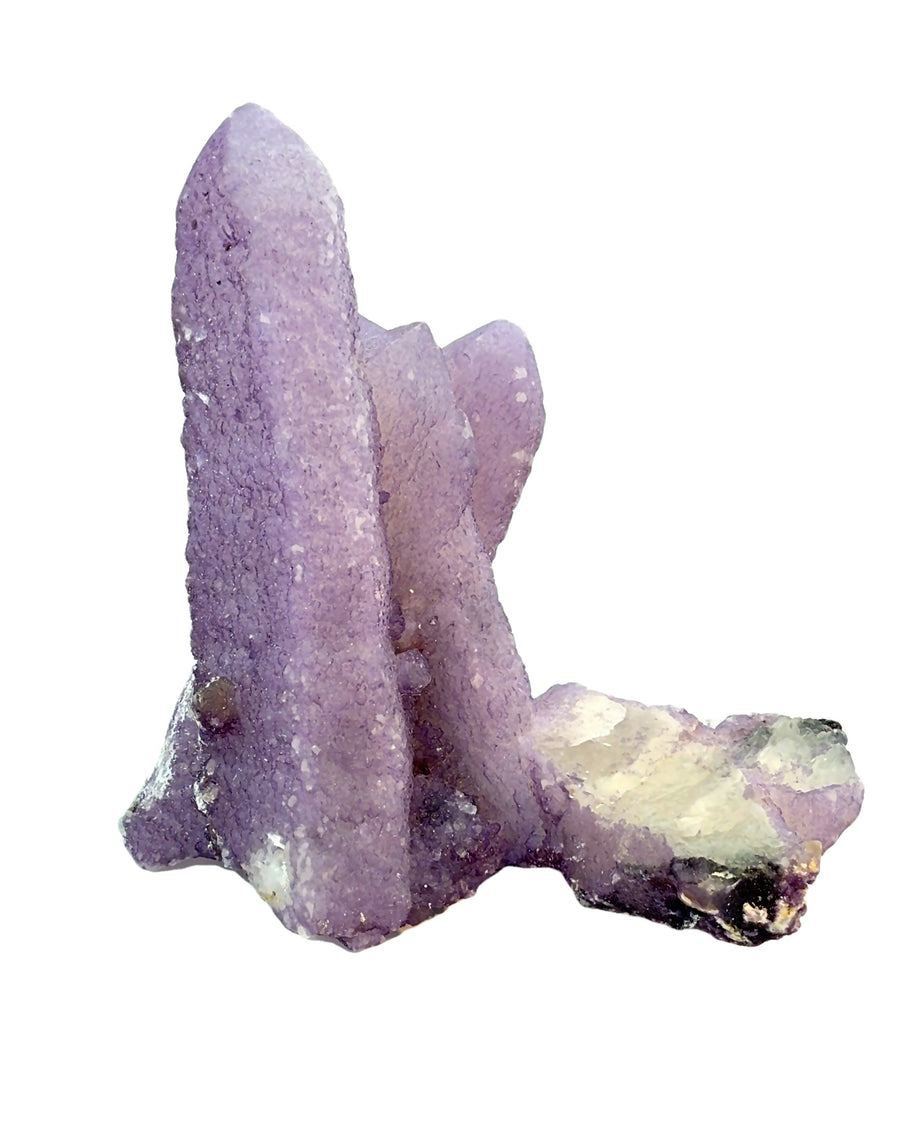 Micro-Fluorite coated Candle Quartz