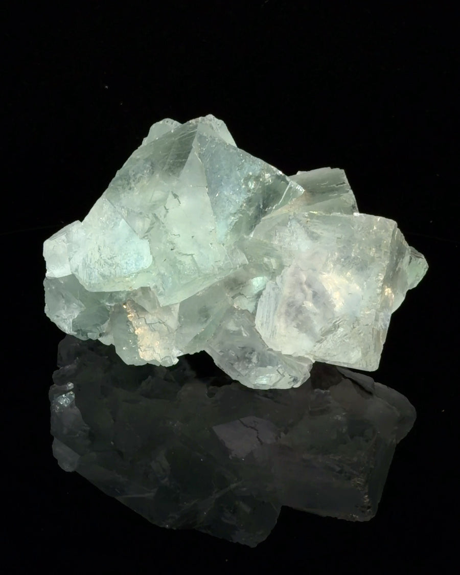 Natural Green Fluorite Mineral Specimen Cluster