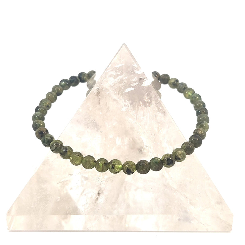 Stretch Bracelet - Prehnite and Epidote