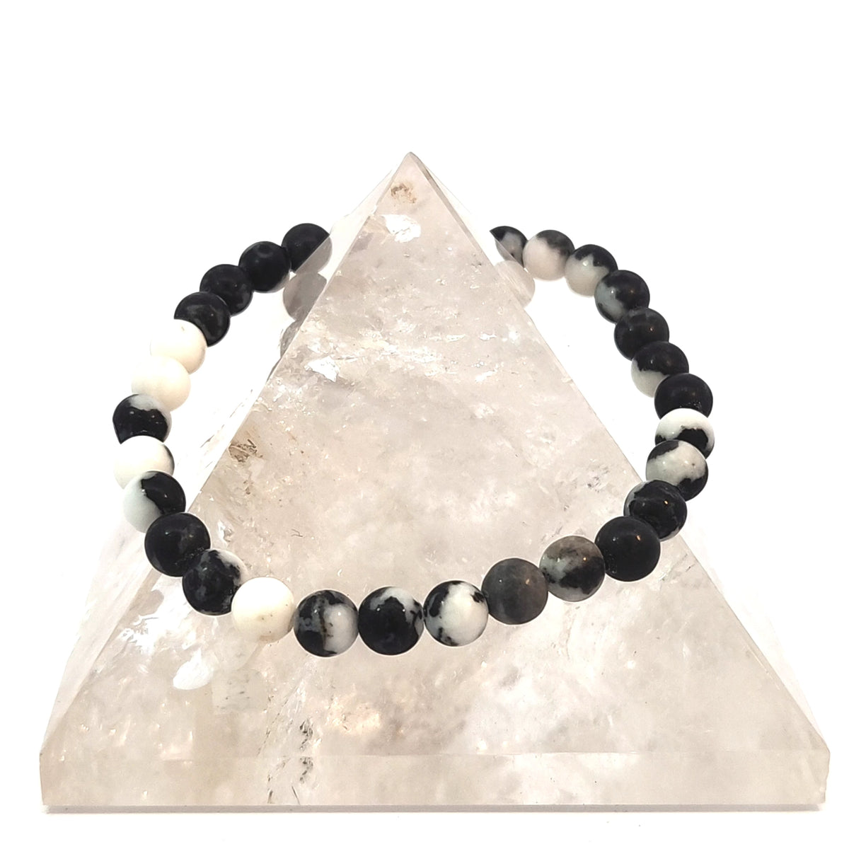 Stretch Bracelet - Zebra Jasper