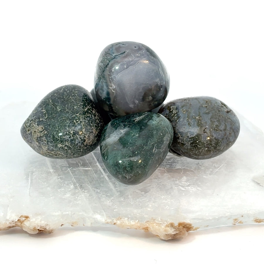 Tumbled Moss Agate