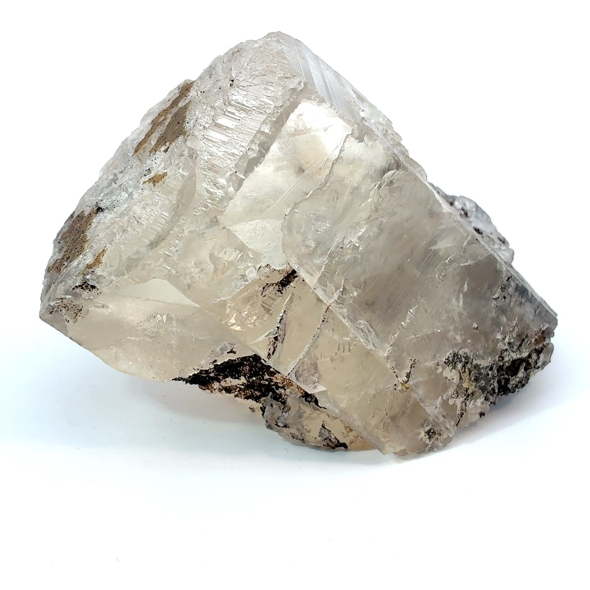 Natural Golden Calcite crystal specimen from Uruguay with honey-golden hexagonal crystal formations and brilliant geometric mineral structure.
