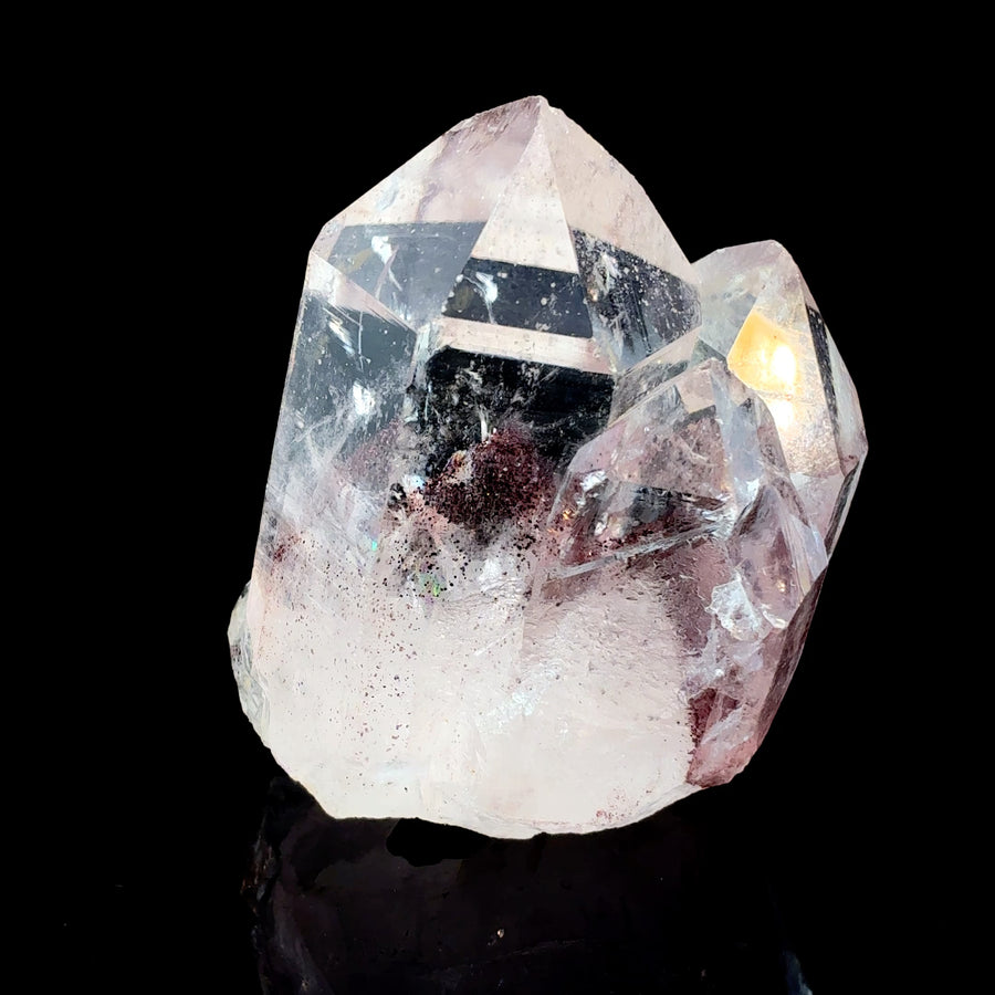 Natural Sunset Quartz with red-orange hematite phantoms from Telangana India