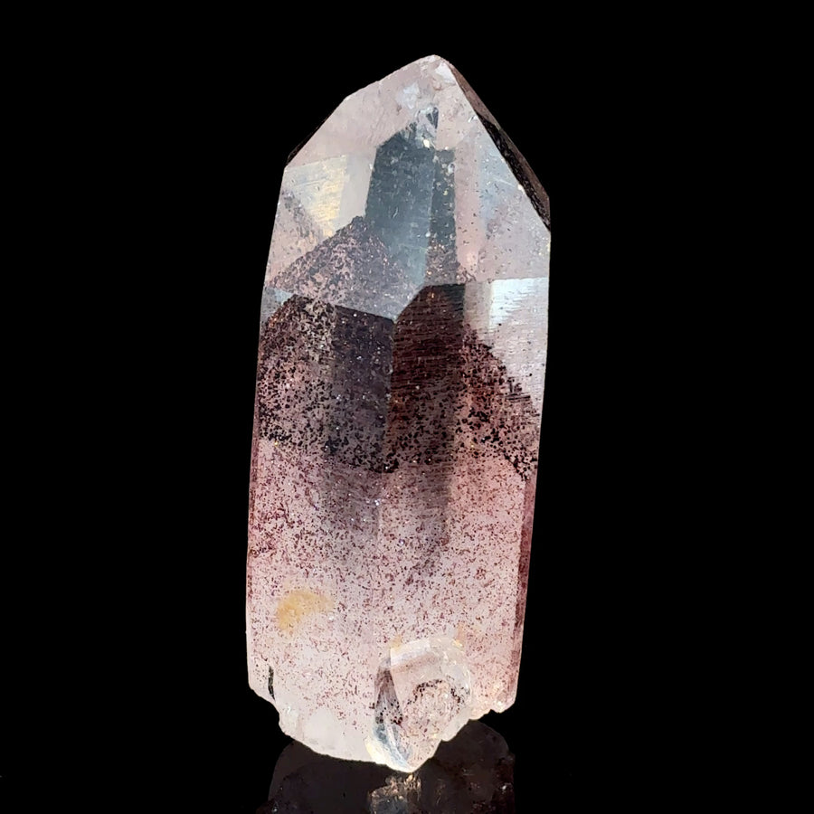 Natural Sunset Quartz with red-orange hematite phantoms from Telangana India