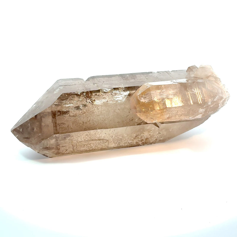 Large Brazilian Smoky Quartz Crystal with Parallel Secondary Growth | 575.5g Natural Mineral Specimen