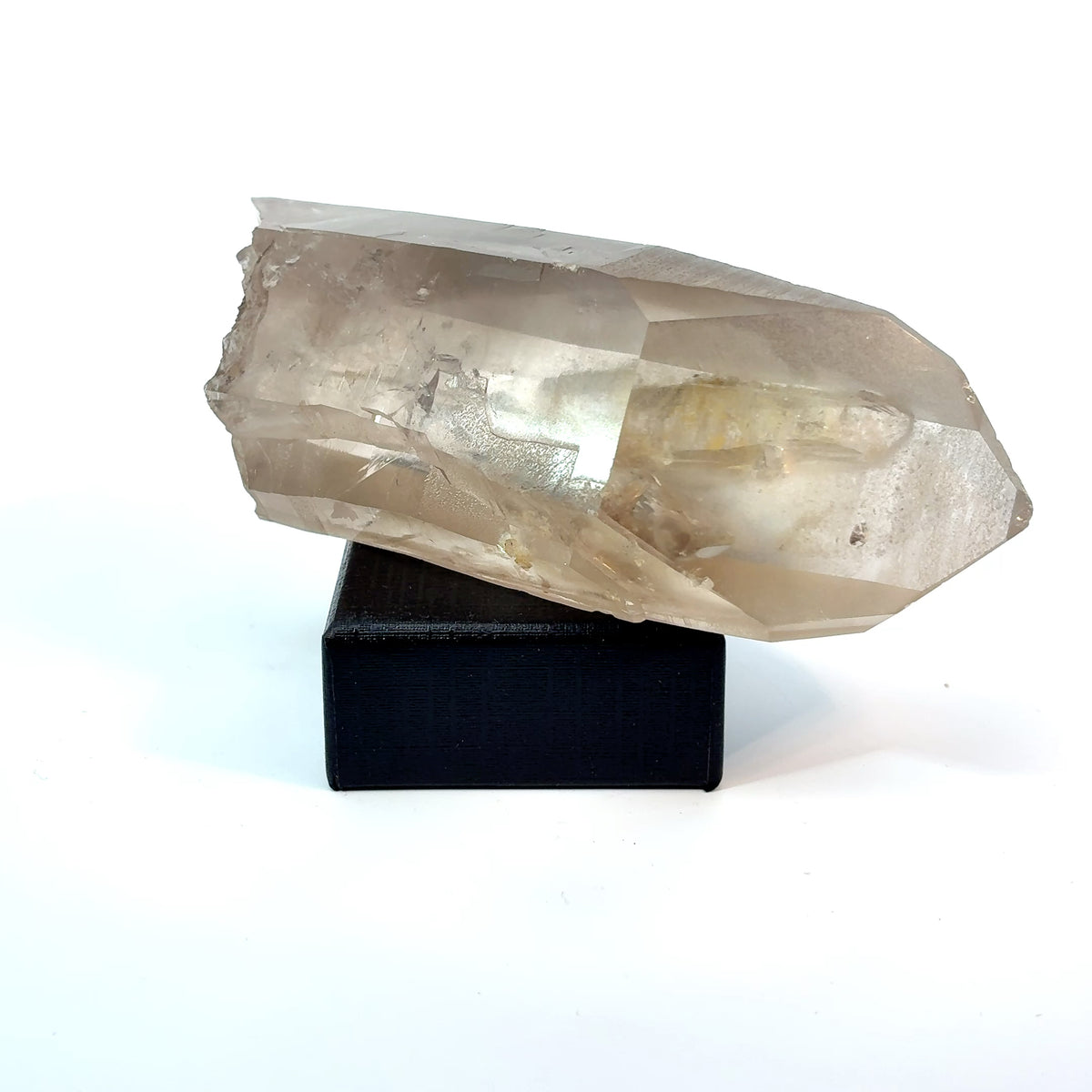 Natural smoky quartz crystal from Brazil, 186 gram mineral specimen measuring 102 x 40 x 35 mm
