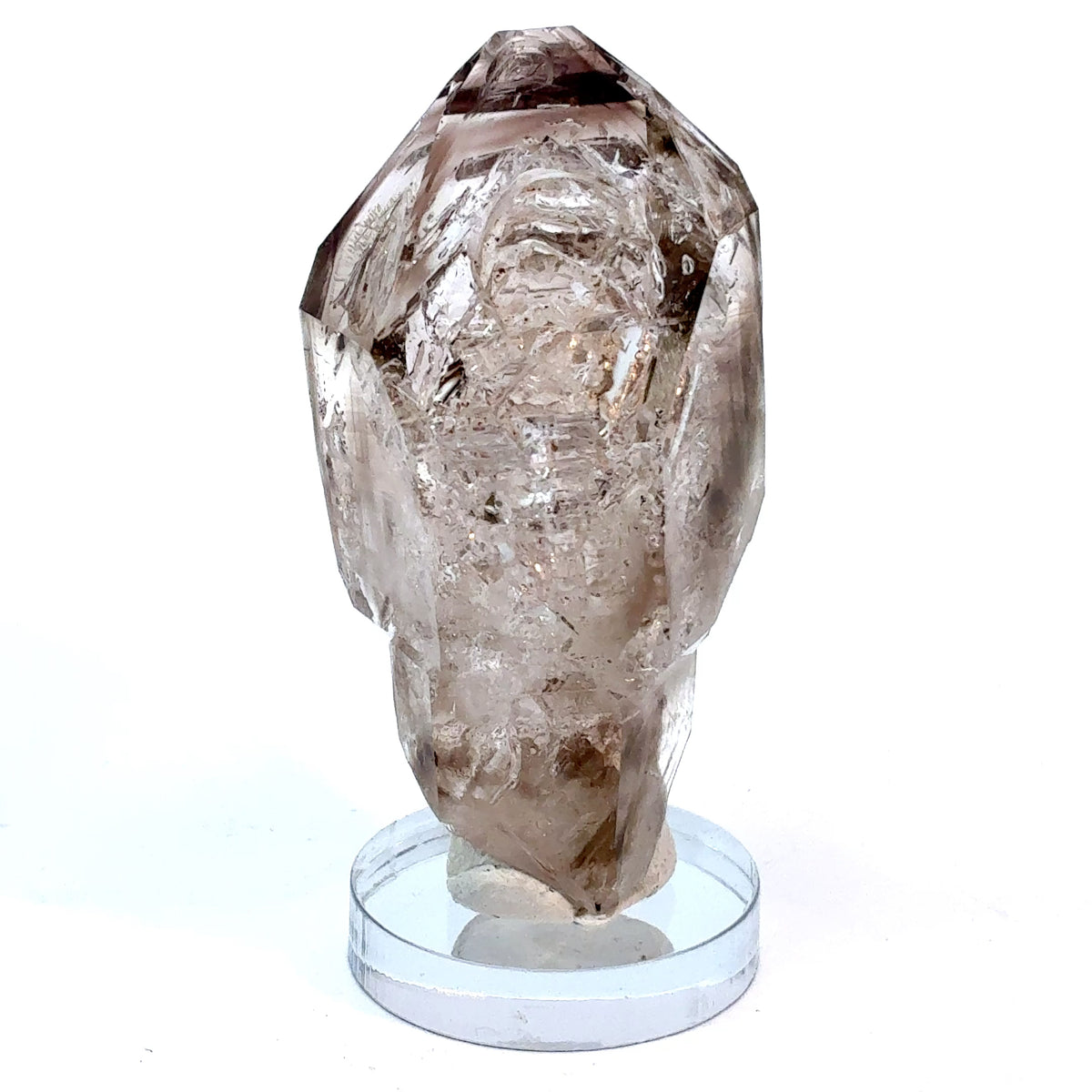 Natural Smoky Quartz Specter crystal specimen with high luster and good clarity, 30.8 grams, measuring 51 x 26 x 22 mm