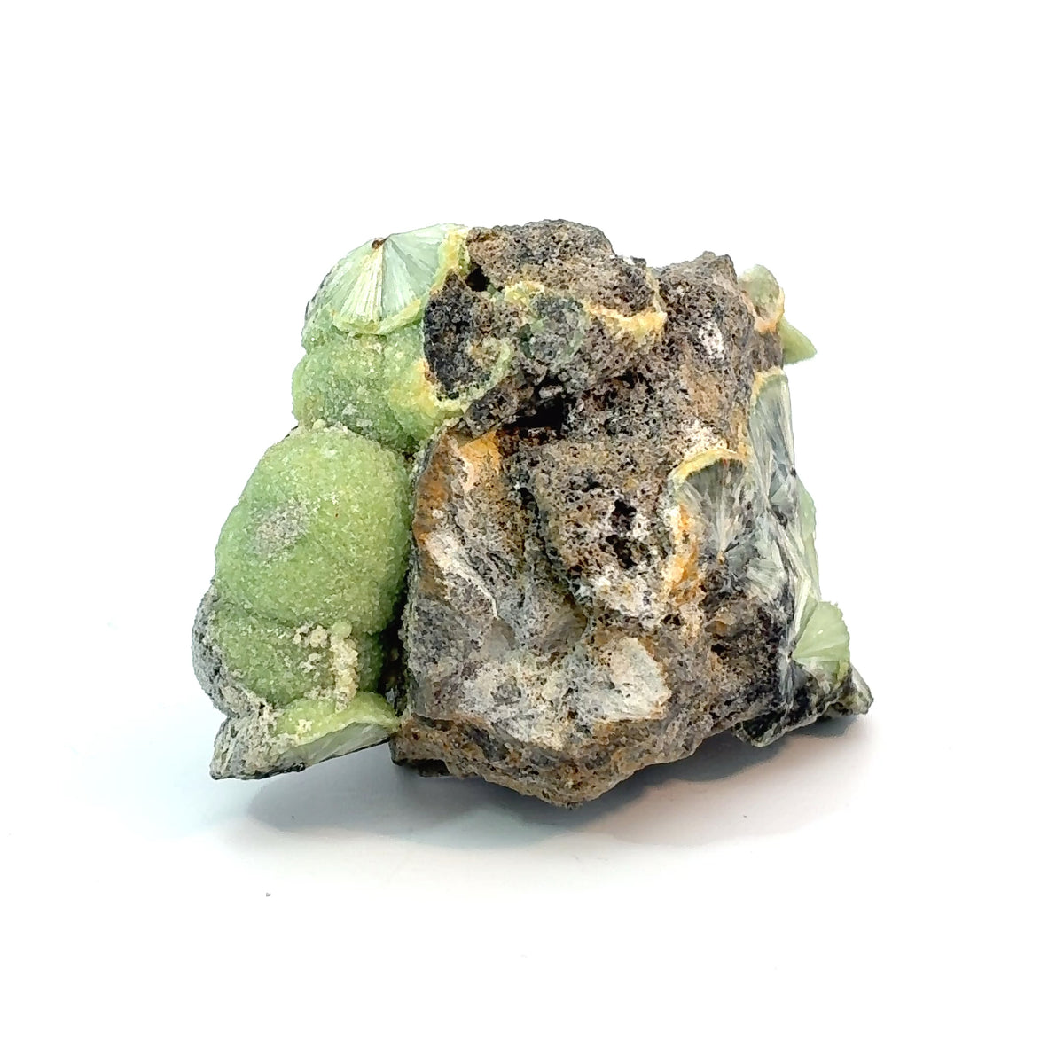 Natural green Wavellite mineral specimen from Arkansas USA, 56 grams, measuring 55 x 40 x 36 mm
