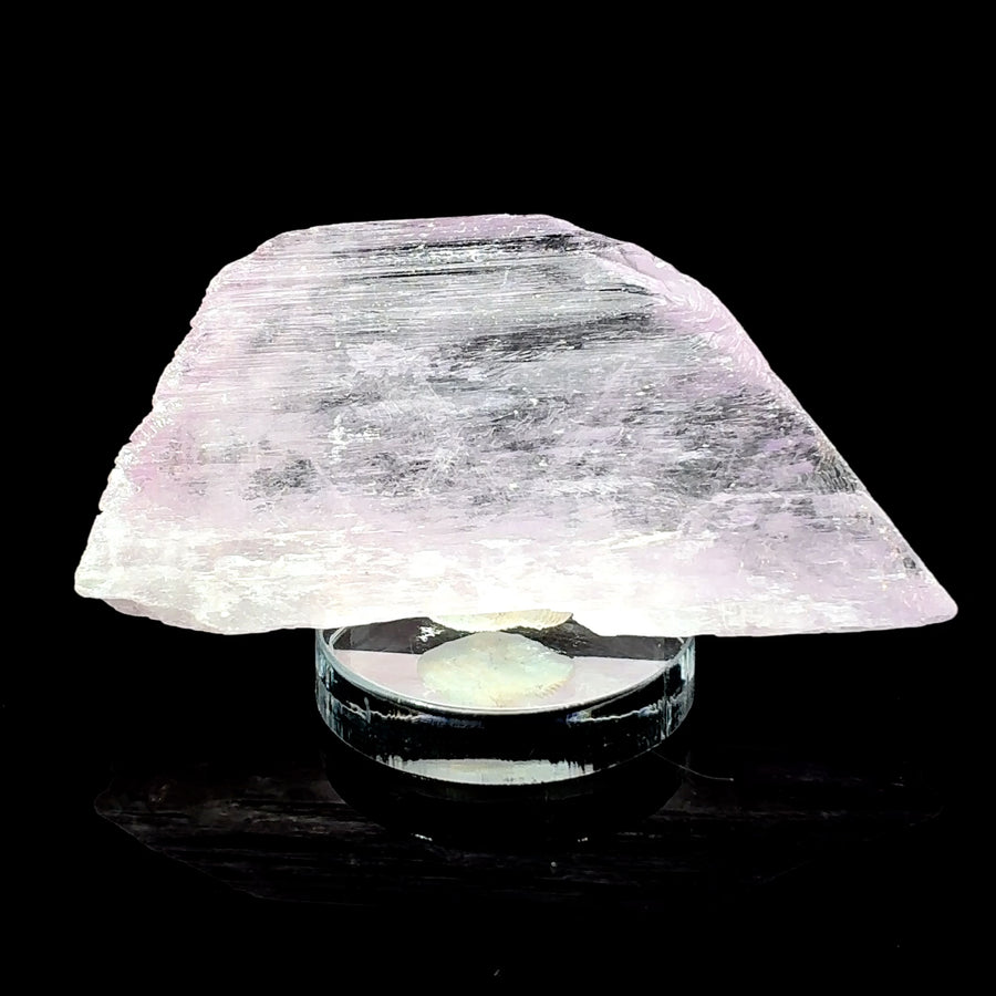 Natural pink kunzite crystal specimen from Afghanistan, 23.2 grams, measuring 57 x 27 x 8 mm