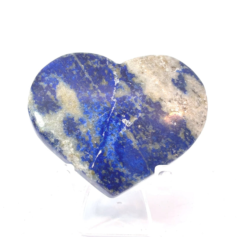 Polished Lapis Lazuli heart crystal, 42 grams, measuring 48 x 39 x 16 mm