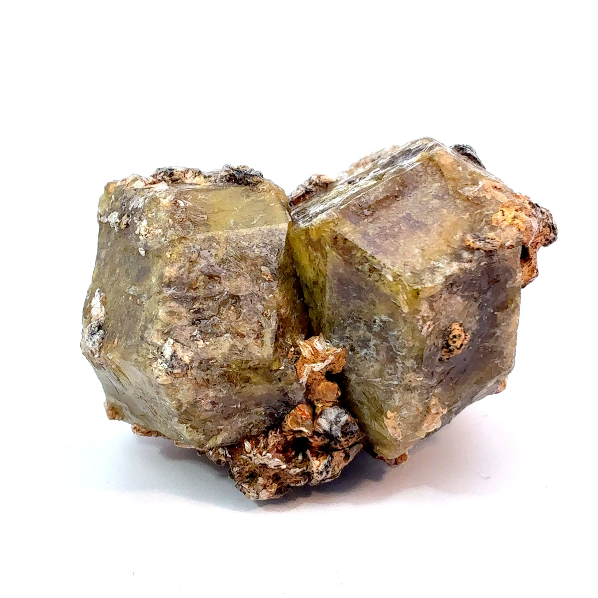 Natural Green Garnet crystal cluster with Muscovite from Africa, 46.9 grams, measuring 37 x 29 x 25 mm