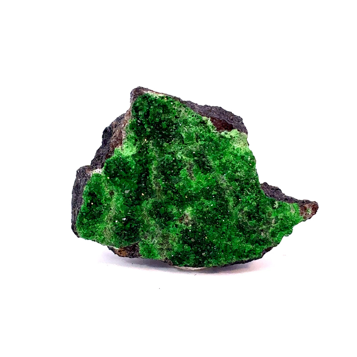 Natural Uvarovite Green Garnet druzy mineral specimen from Russia, 15.6 grams, measuring 35 x 26 x 8 mm