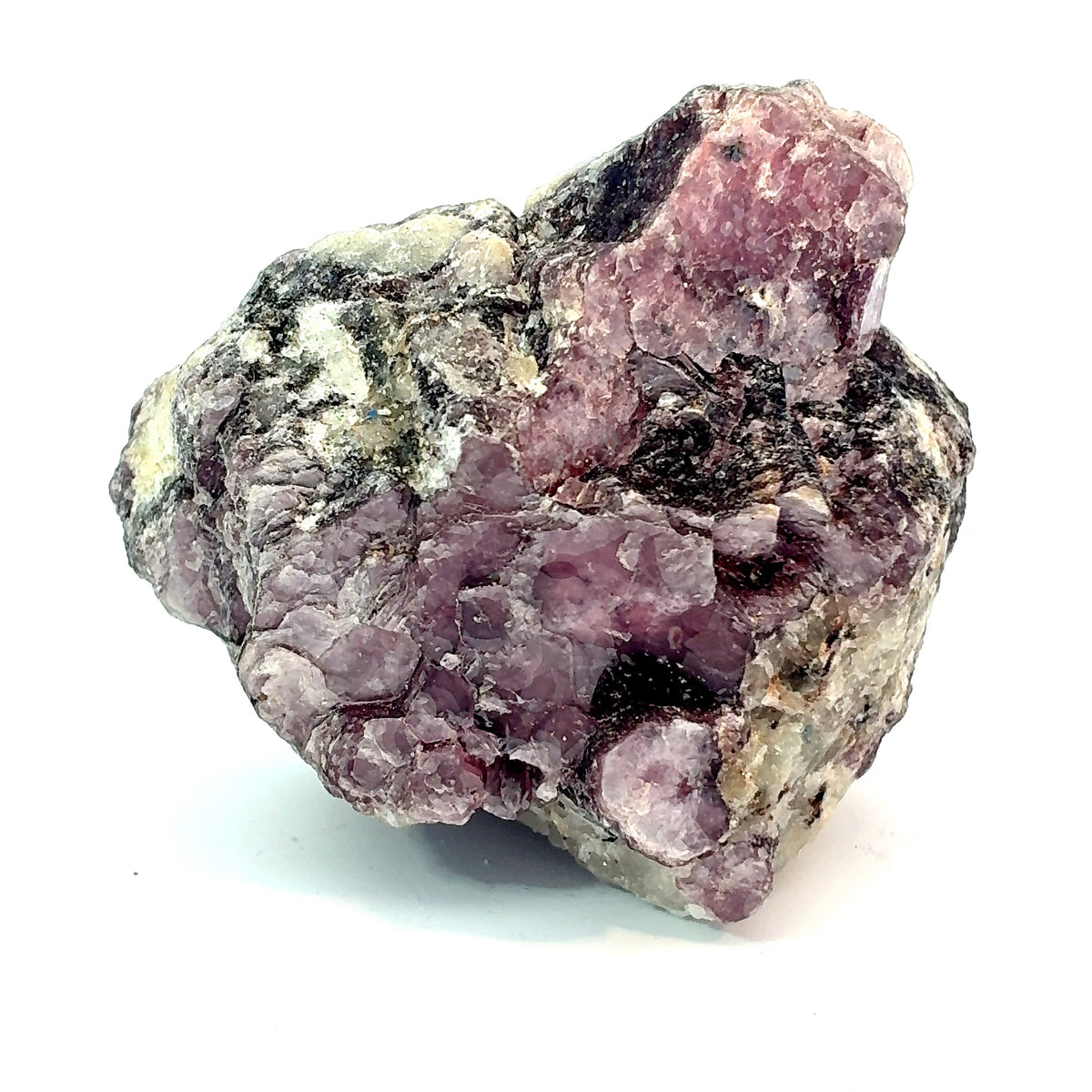 Natural Purple Lepidolite crystal specimen from Brazil, 89.8 grams, measuring 57 x 53 x 27 mm